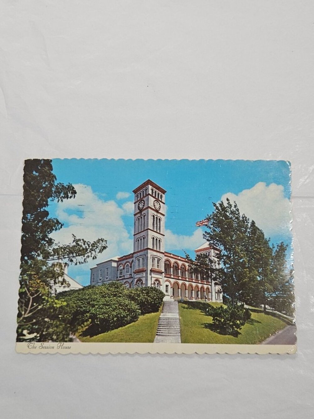 The Session House in Hamilton Bermuda seat of the Parliament of Bermuda.Postcard